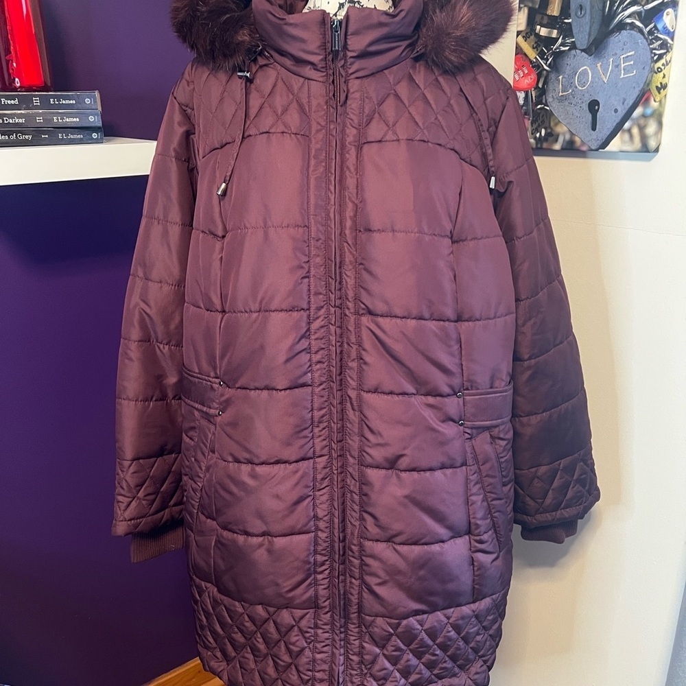 Susan Graver Plus Size Puffy Jacket Coat - Picture 6 of 10